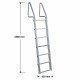 Aliumininės kopėtėlės lieptui 7 pakopų, 2480 mm