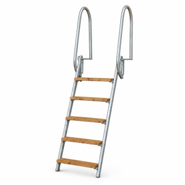 Vartomos cinkuotos kopėtėlės lieptui 5 pakopų, 2100 mm