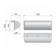 Prieplaukos fenderis MBF150 POLYFORM Marina Bumper 650x150 mm (pilkas)
