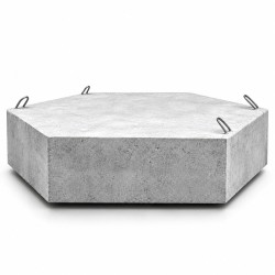 Hexagoninis betoninis pontonas, kraštinė 2,4 m