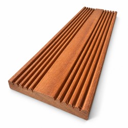 Terasinės lentos BANGKIRAI 19x118x2800 – dvipusė (lygi/rifliuota), vnt