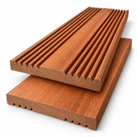 Terasinės lentos BANGKIRAI 19x118x2800 – dvipusė (lygi/rifliuota), vnt
