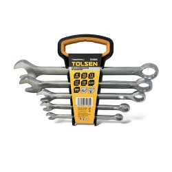 TOLSEN INDUSTRIAL kombinuotų veržliarakčių rinkinys dėkle 5 vnt (8–19 mm)