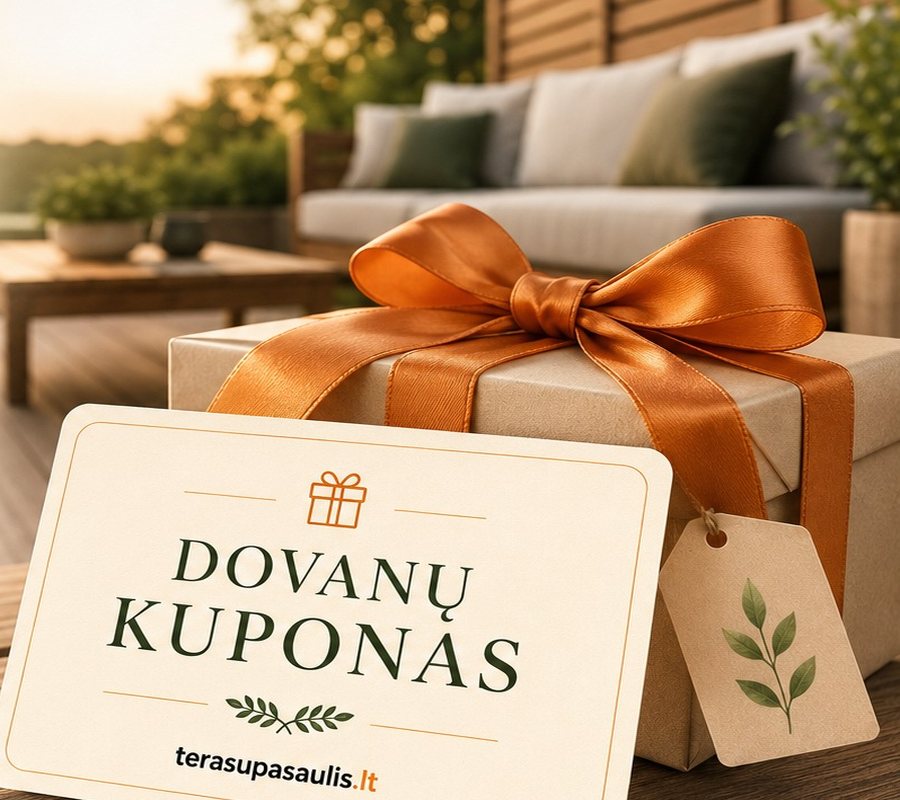Terasupasaulis.lt dovanų kuponas terasoms, lieptams ir lauko erdvei